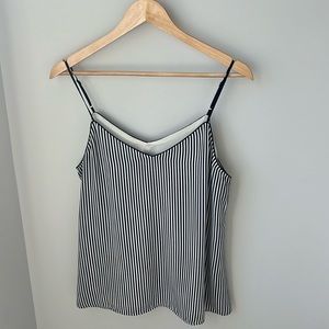 Banana Republic Navy & White Striped Camisole